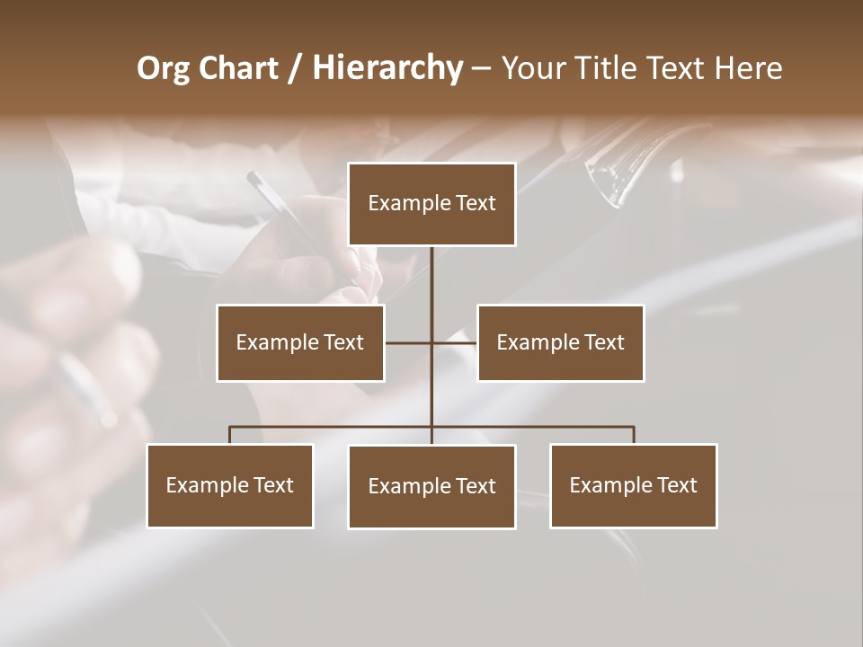 Row Of Hands Filling In A Form PowerPoint Template