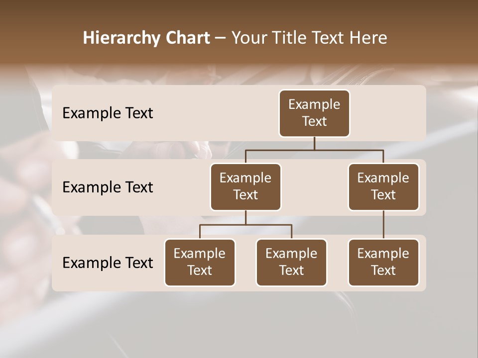 Row Of Hands Filling In A Form PowerPoint Template