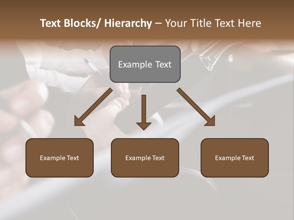 Row Of Hands Filling In A Form PowerPoint Template