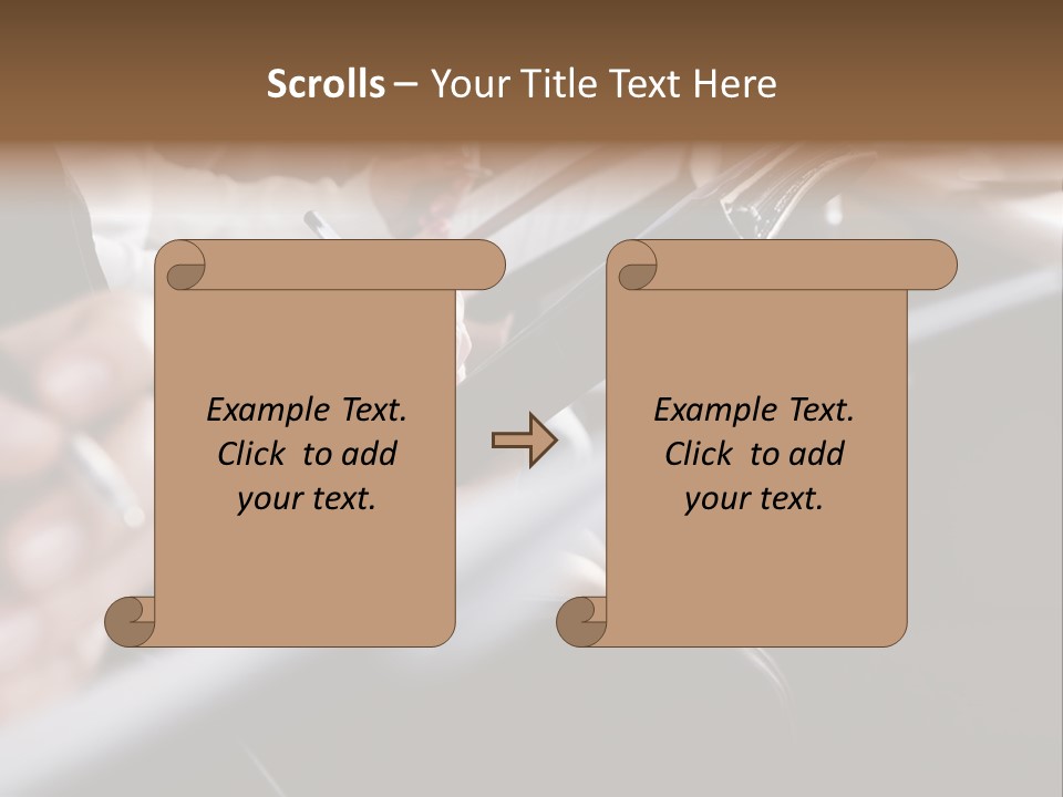 Row Of Hands Filling In A Form PowerPoint Template