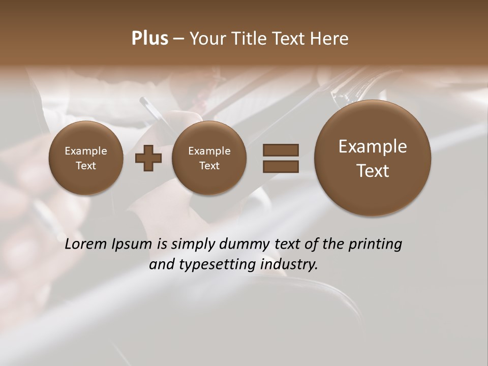 Row Of Hands Filling In A Form PowerPoint Template