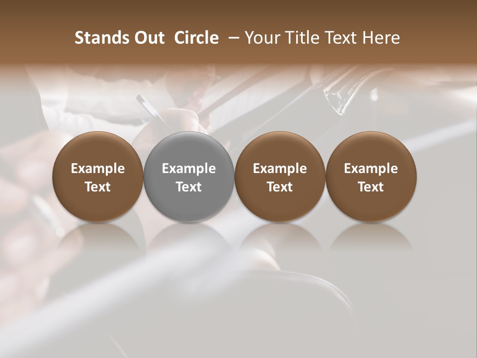Row Of Hands Filling In A Form PowerPoint Template
