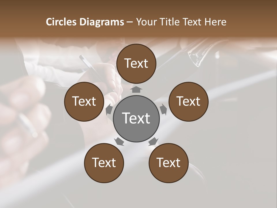 Row Of Hands Filling In A Form PowerPoint Template