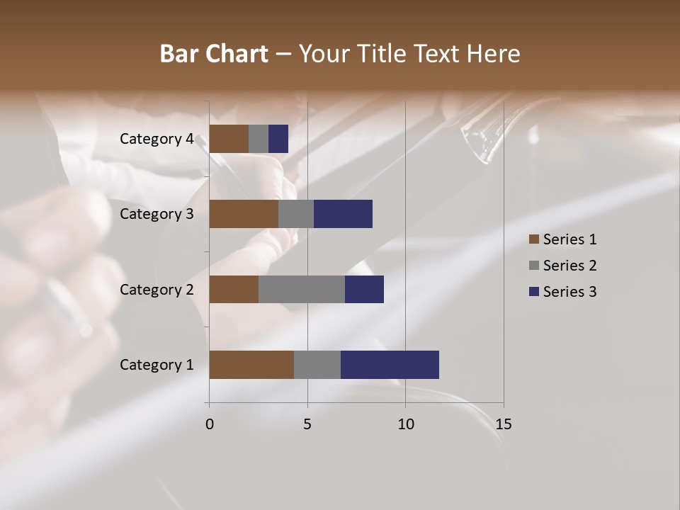 Row Of Hands Filling In A Form PowerPoint Template