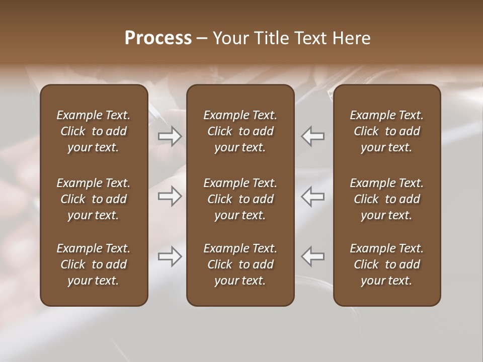 Row Of Hands Filling In A Form PowerPoint Template