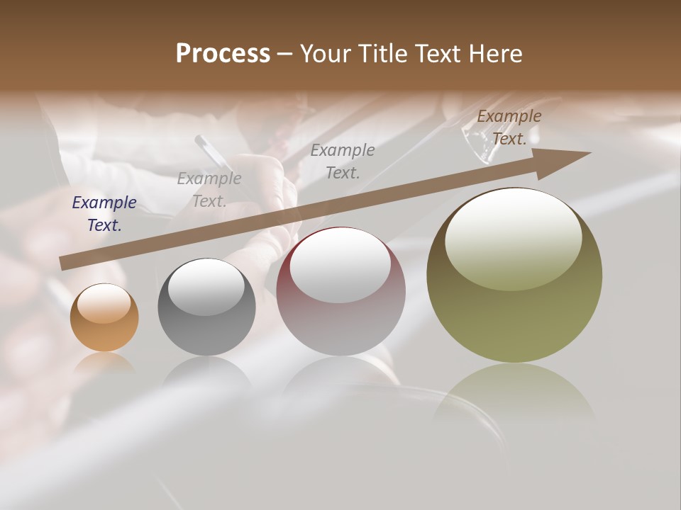 Row Of Hands Filling In A Form PowerPoint Template