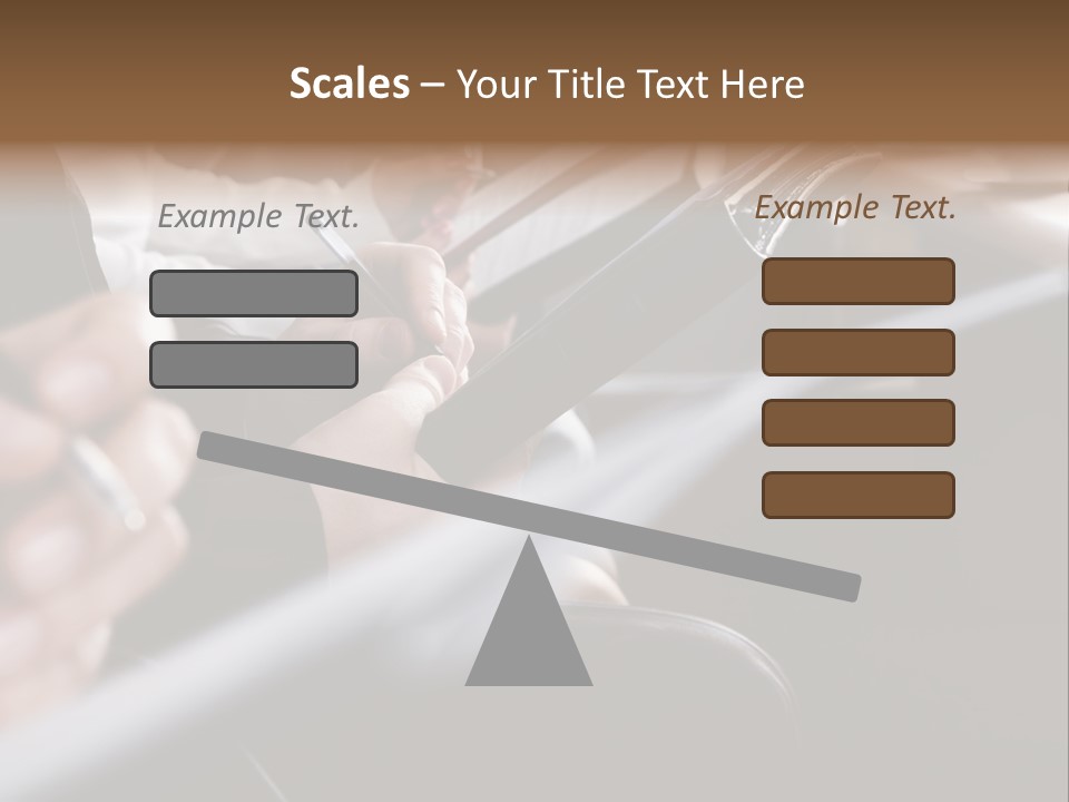 Row Of Hands Filling In A Form PowerPoint Template