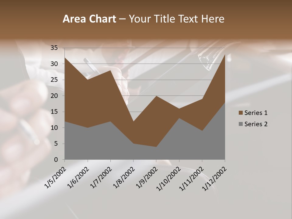 Row Of Hands Filling In A Form PowerPoint Template