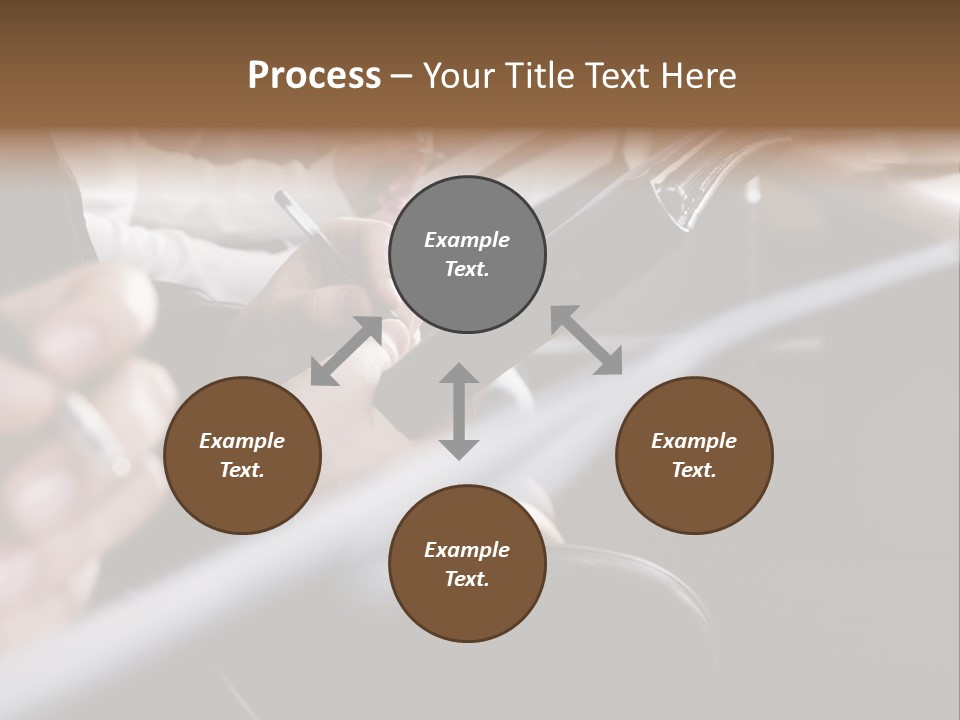 Row Of Hands Filling In A Form PowerPoint Template