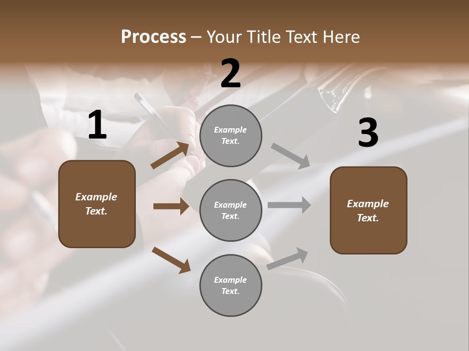 Row Of Hands Filling In A Form PowerPoint Template