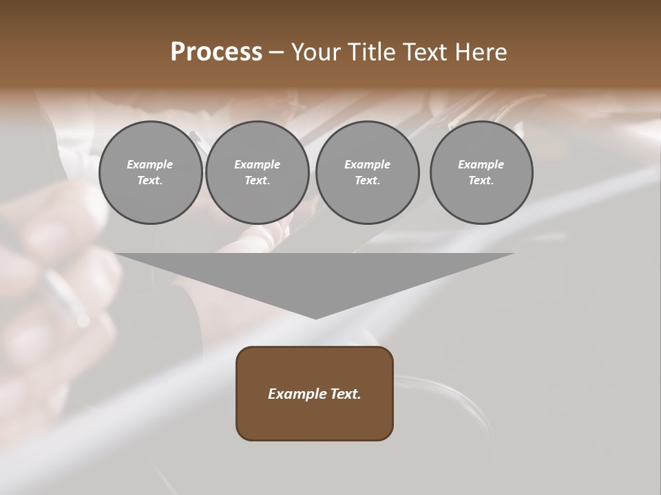 Row Of Hands Filling In A Form PowerPoint Template