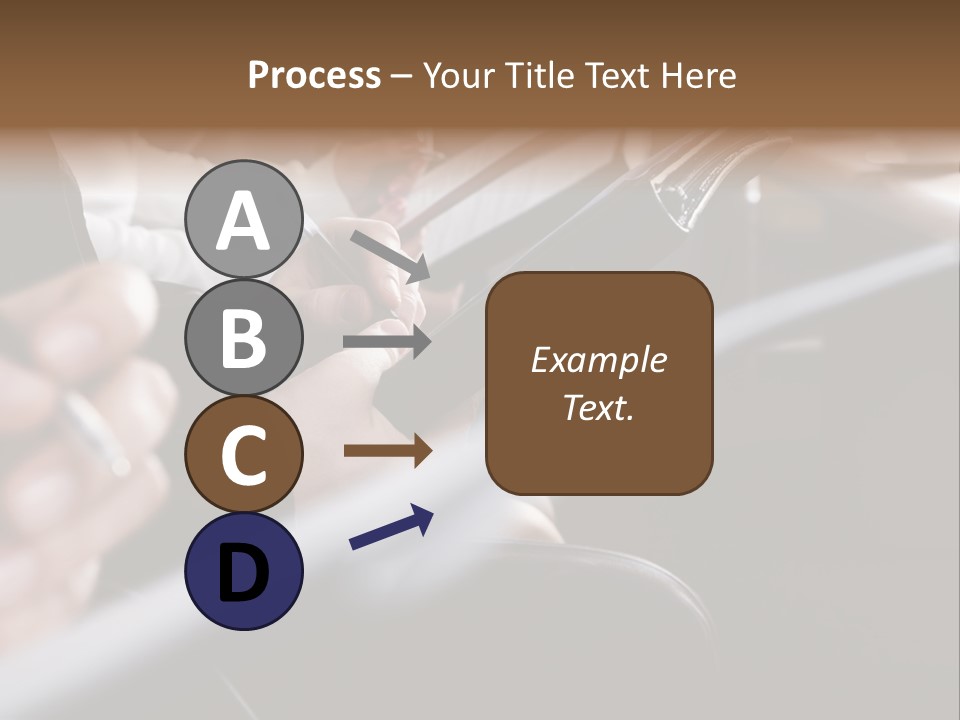 Row Of Hands Filling In A Form PowerPoint Template