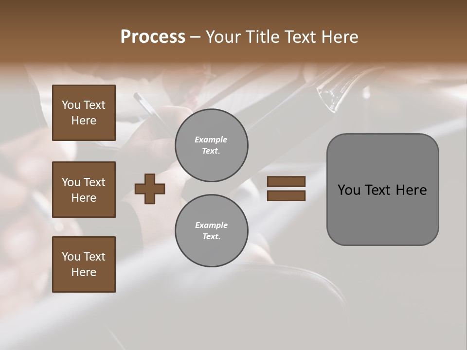Row Of Hands Filling In A Form PowerPoint Template