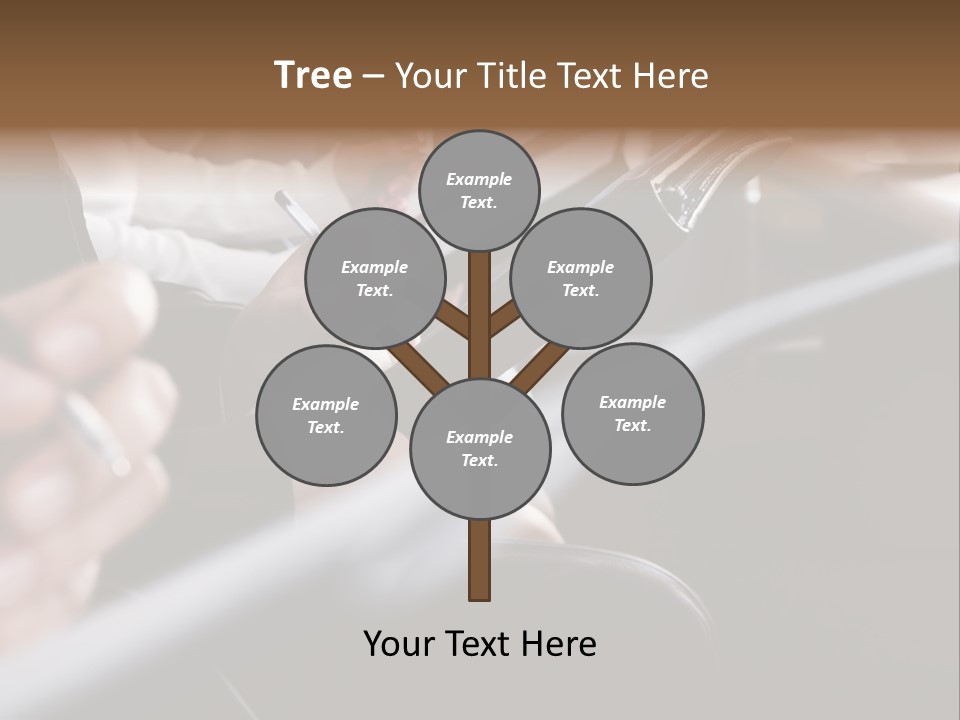 Row Of Hands Filling In A Form PowerPoint Template