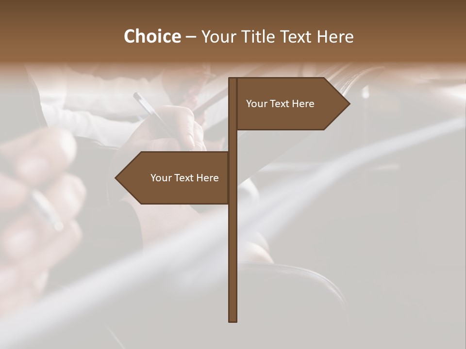 Row Of Hands Filling In A Form PowerPoint Template