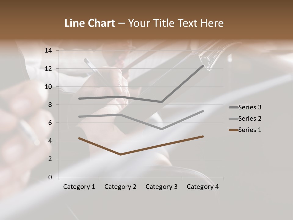 Row Of Hands Filling In A Form PowerPoint Template