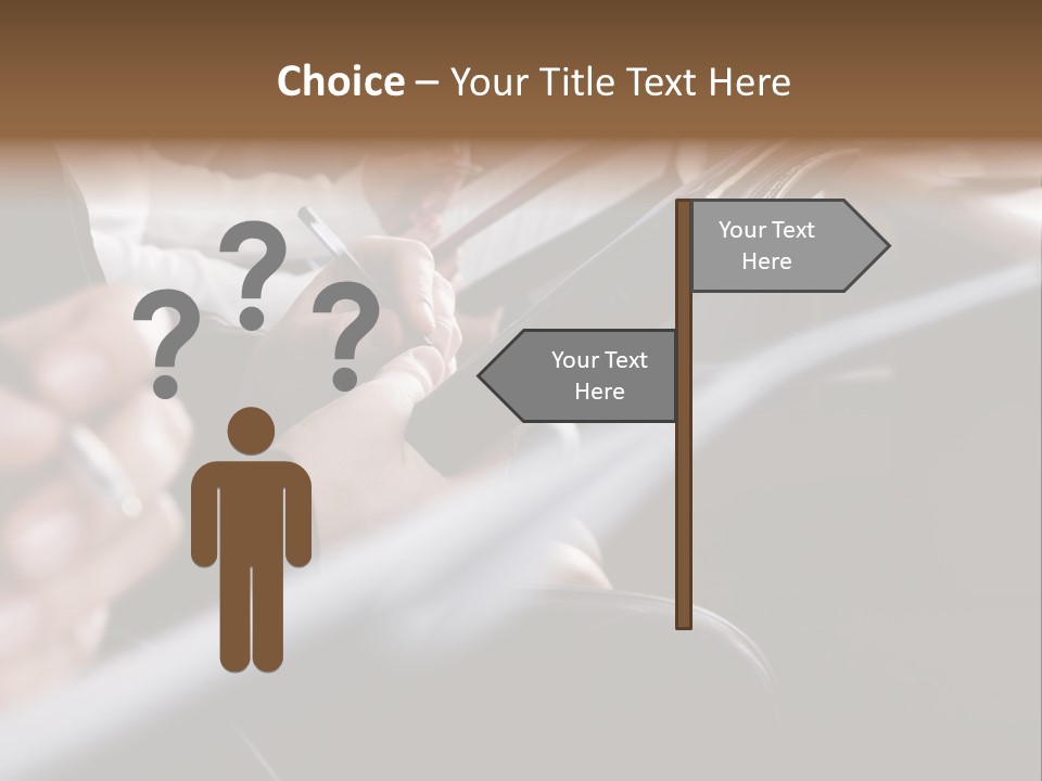 Row Of Hands Filling In A Form PowerPoint Template