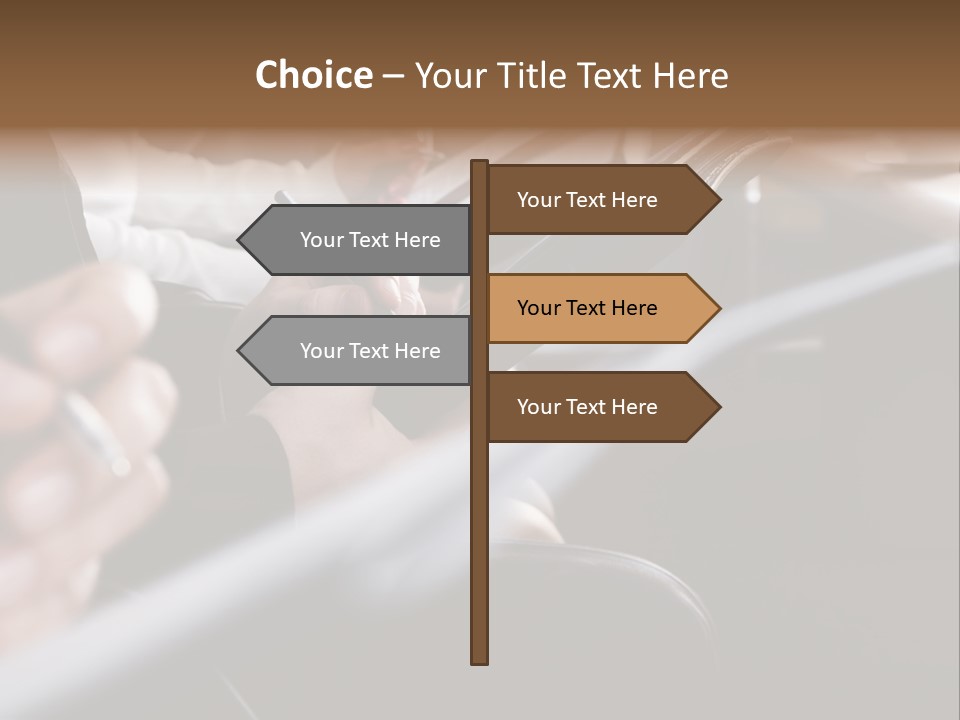 Row Of Hands Filling In A Form PowerPoint Template