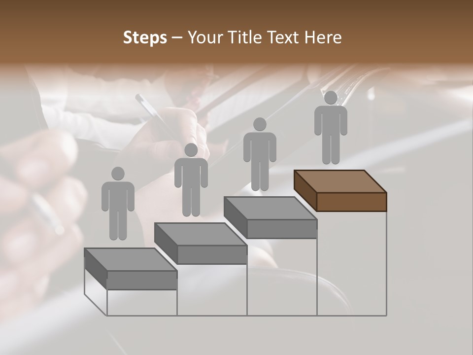 Row Of Hands Filling In A Form PowerPoint Template