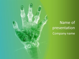 Cybernetic Hand PowerPoint Template