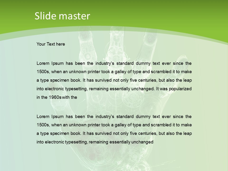Cybernetic Hand PowerPoint Template