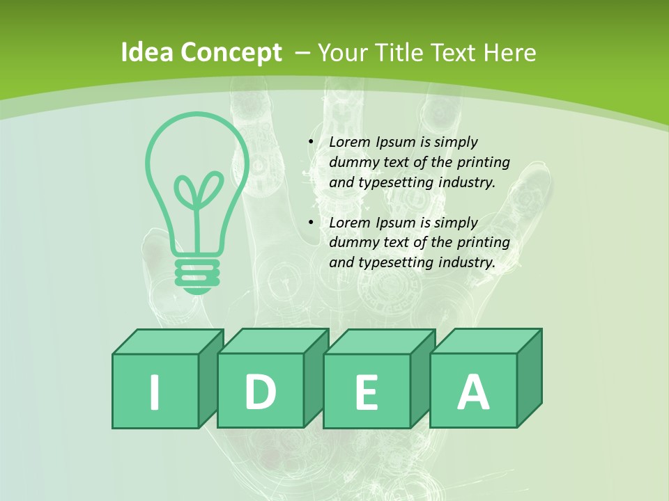 Cybernetic Hand PowerPoint Template