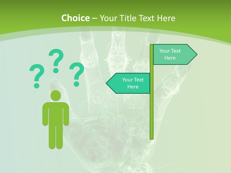 Cybernetic Hand PowerPoint Template