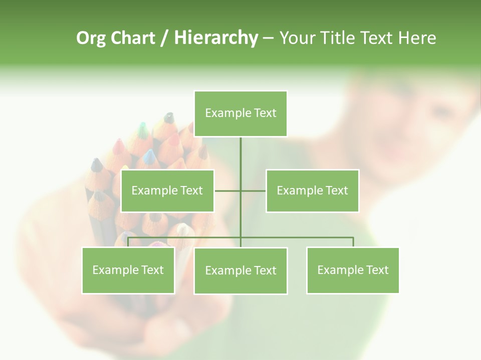 Guy Suggests And Holds Set Of Color Pencils In Hand On White Background; Close Up PowerPoint Template