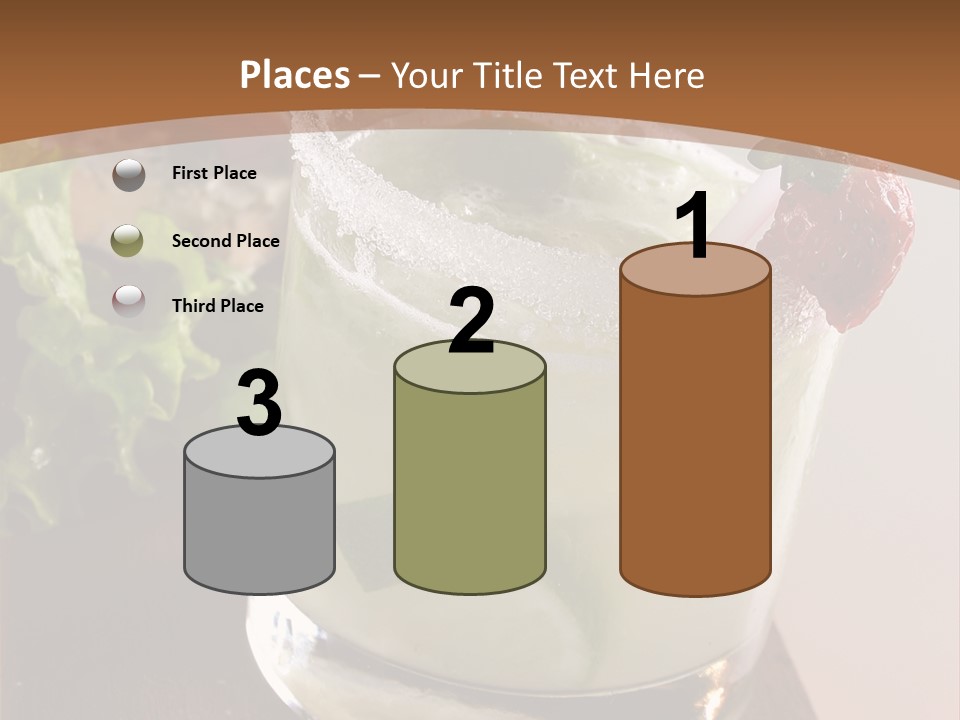 A Picture Of A Drink With A Straw In It PowerPoint Template