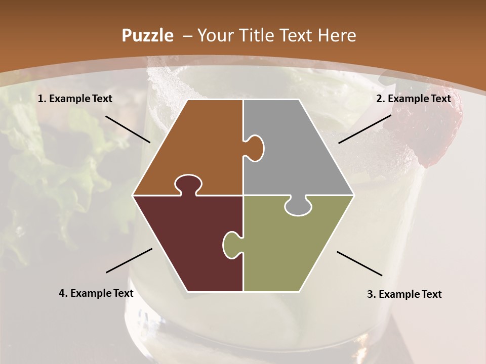 A Picture Of A Drink With A Straw In It PowerPoint Template