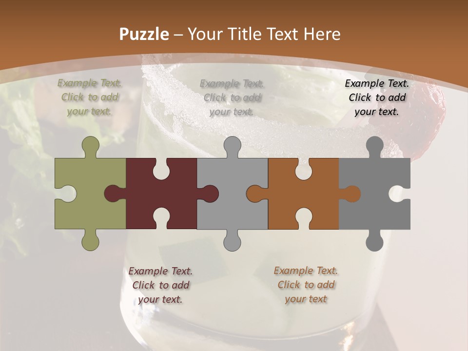 A Picture Of A Drink With A Straw In It PowerPoint Template