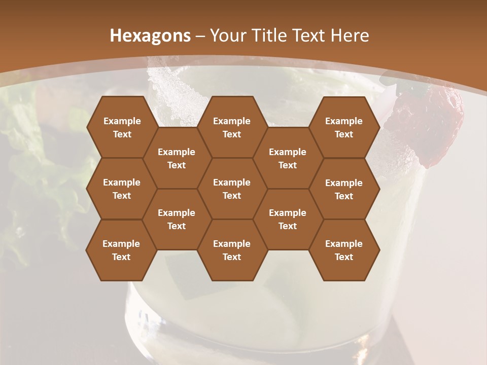 A Picture Of A Drink With A Straw In It PowerPoint Template