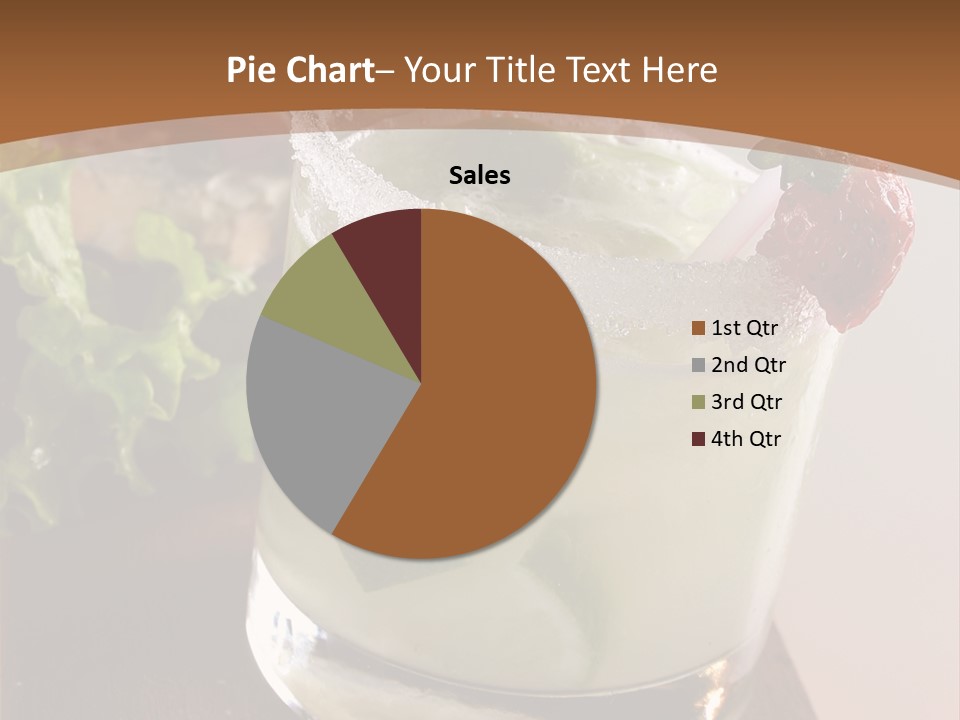 A Picture Of A Drink With A Straw In It PowerPoint Template