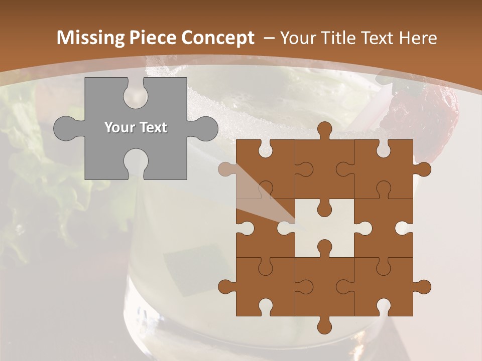 A Picture Of A Drink With A Straw In It PowerPoint Template