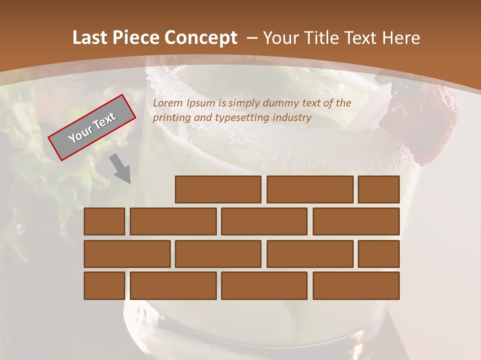 A Picture Of A Drink With A Straw In It PowerPoint Template