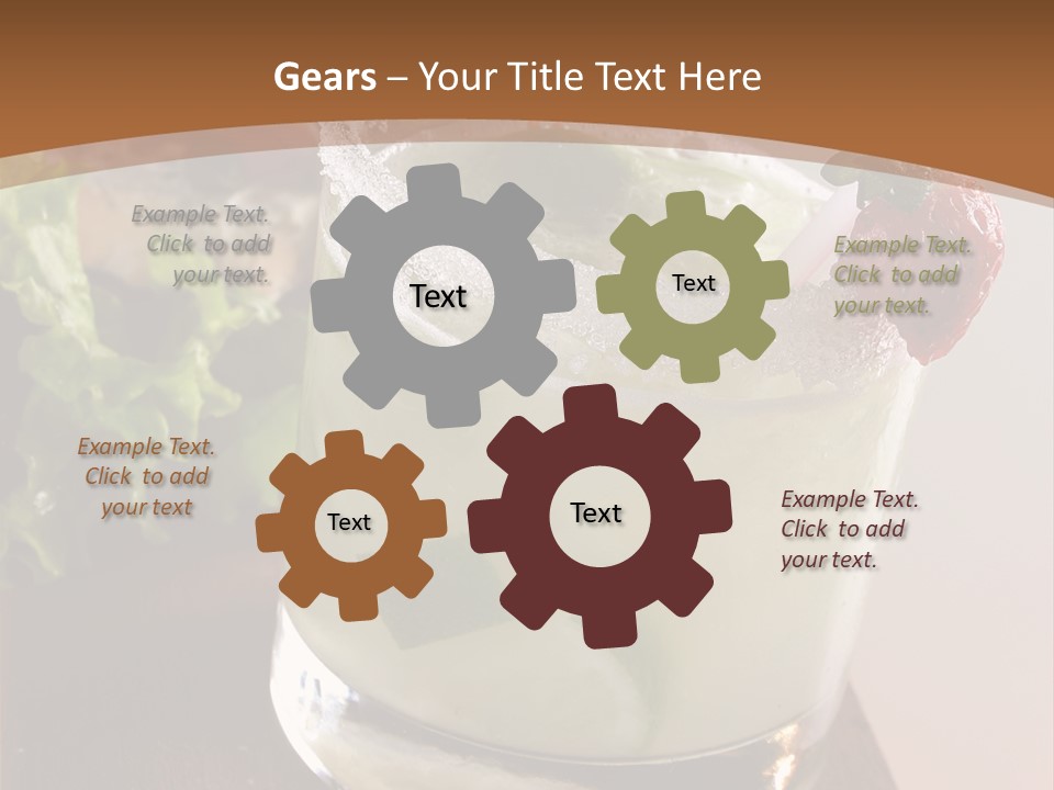 A Picture Of A Drink With A Straw In It PowerPoint Template