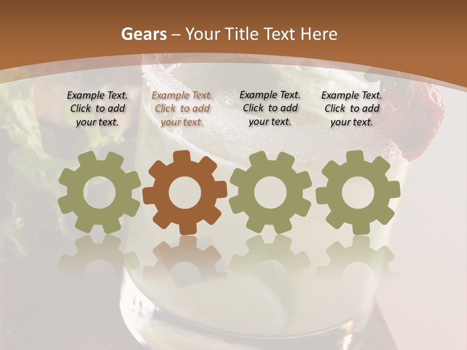 A Picture Of A Drink With A Straw In It PowerPoint Template