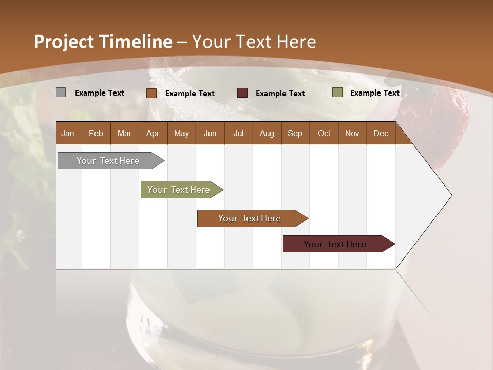 A Picture Of A Drink With A Straw In It PowerPoint Template