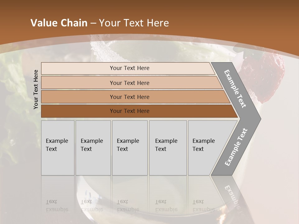 A Picture Of A Drink With A Straw In It PowerPoint Template