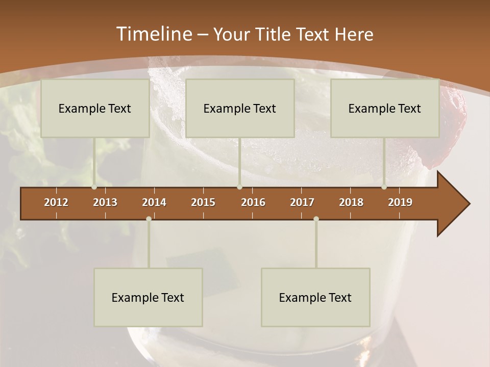 A Picture Of A Drink With A Straw In It PowerPoint Template