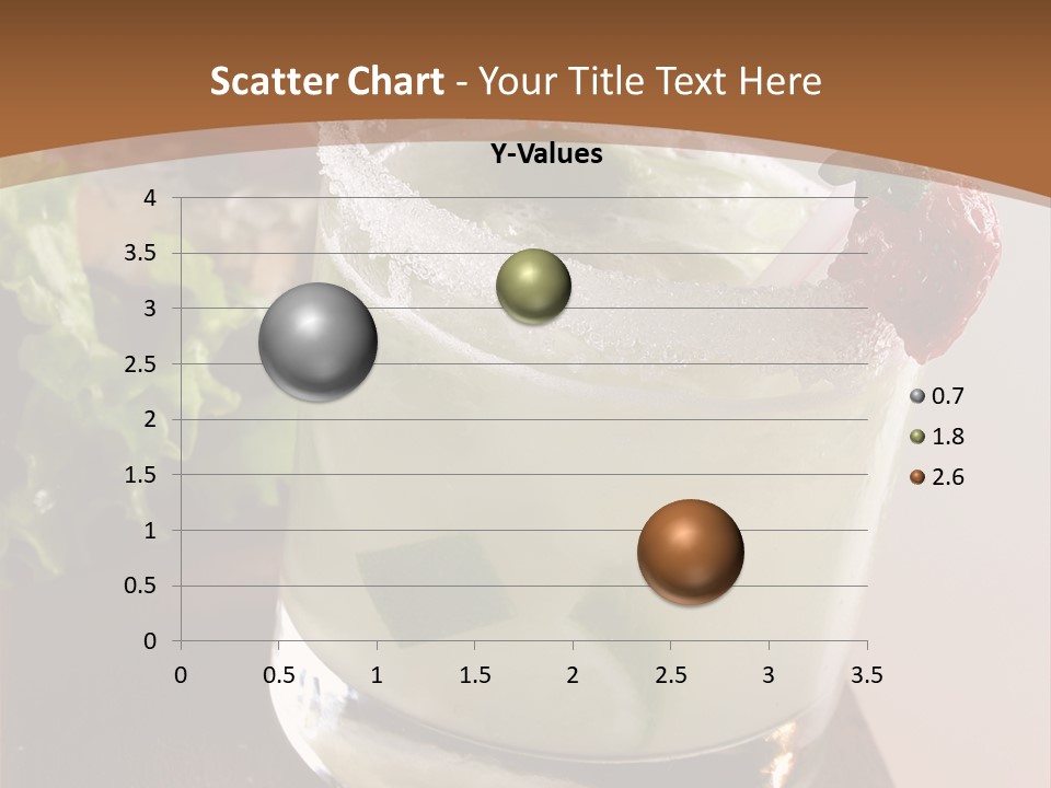 A Picture Of A Drink With A Straw In It PowerPoint Template