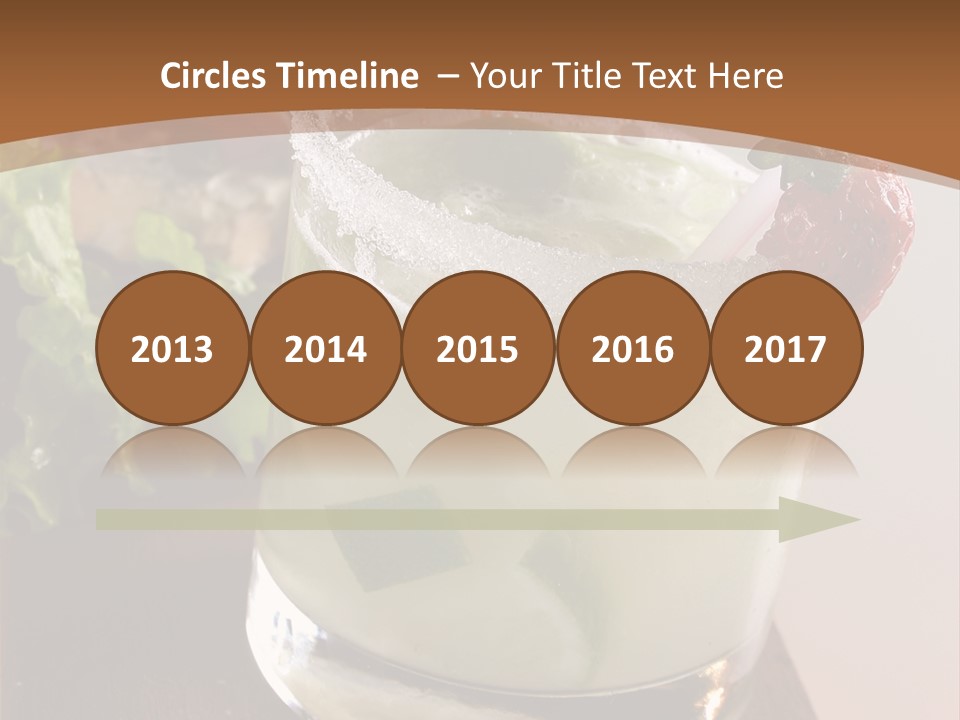 A Picture Of A Drink With A Straw In It PowerPoint Template