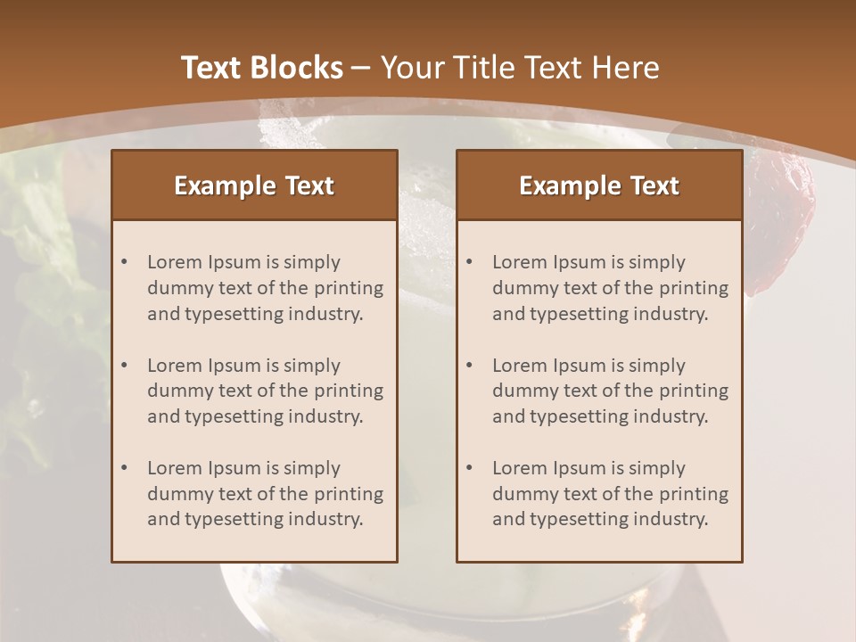A Picture Of A Drink With A Straw In It PowerPoint Template