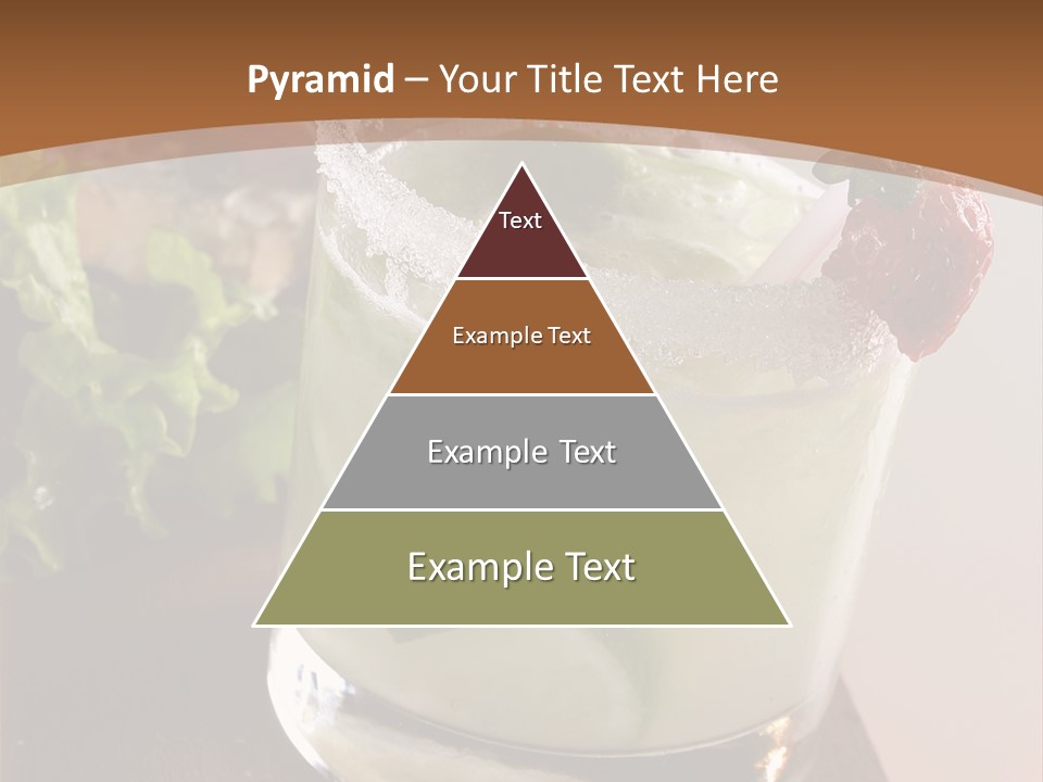 A Picture Of A Drink With A Straw In It PowerPoint Template