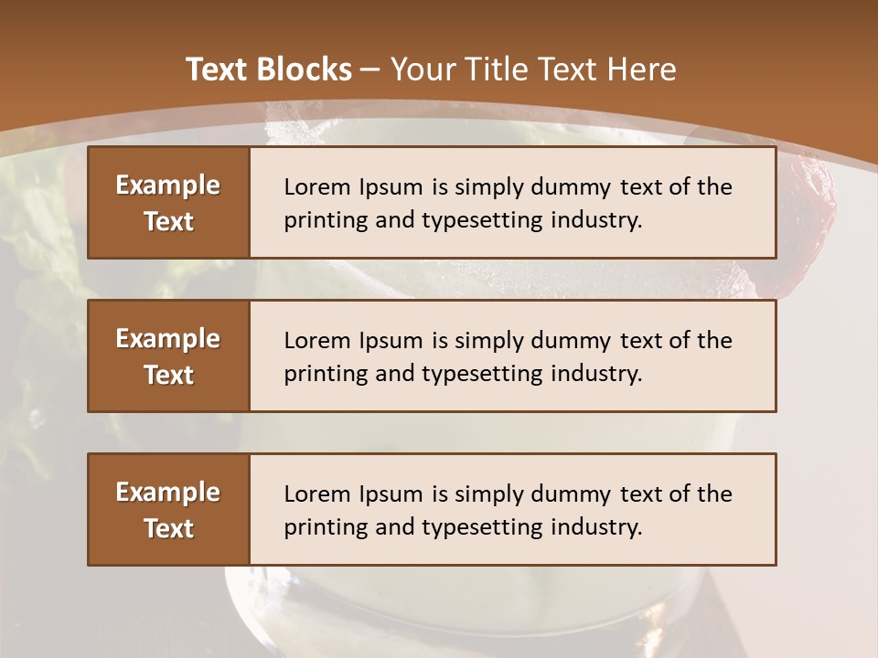 A Picture Of A Drink With A Straw In It PowerPoint Template