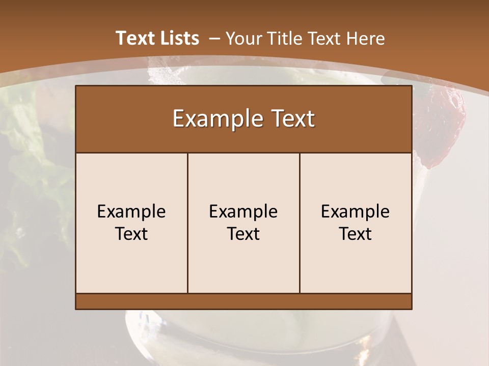 A Picture Of A Drink With A Straw In It PowerPoint Template