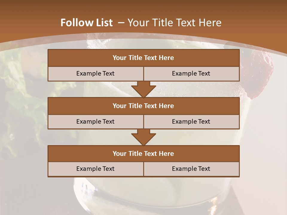 A Picture Of A Drink With A Straw In It PowerPoint Template