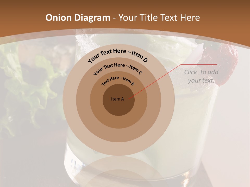 A Picture Of A Drink With A Straw In It PowerPoint Template