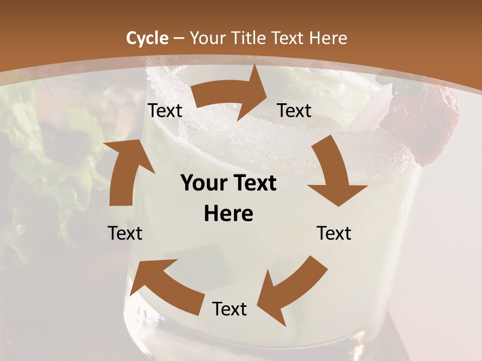 A Picture Of A Drink With A Straw In It PowerPoint Template