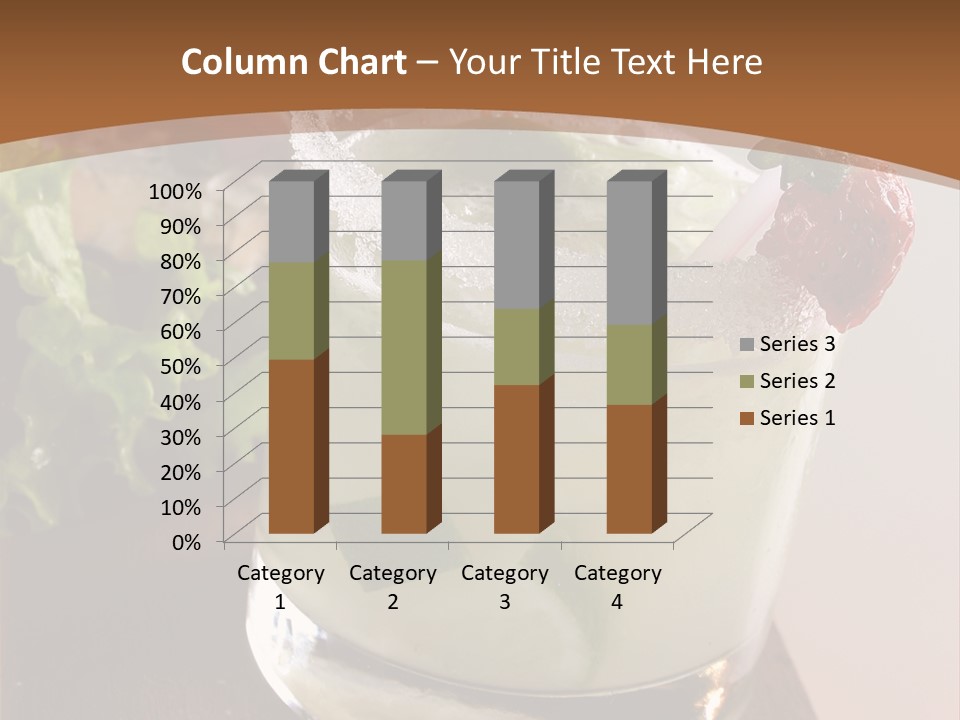 A Picture Of A Drink With A Straw In It PowerPoint Template